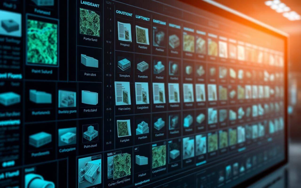 Secure digital archive of land survey scans and point cloud records