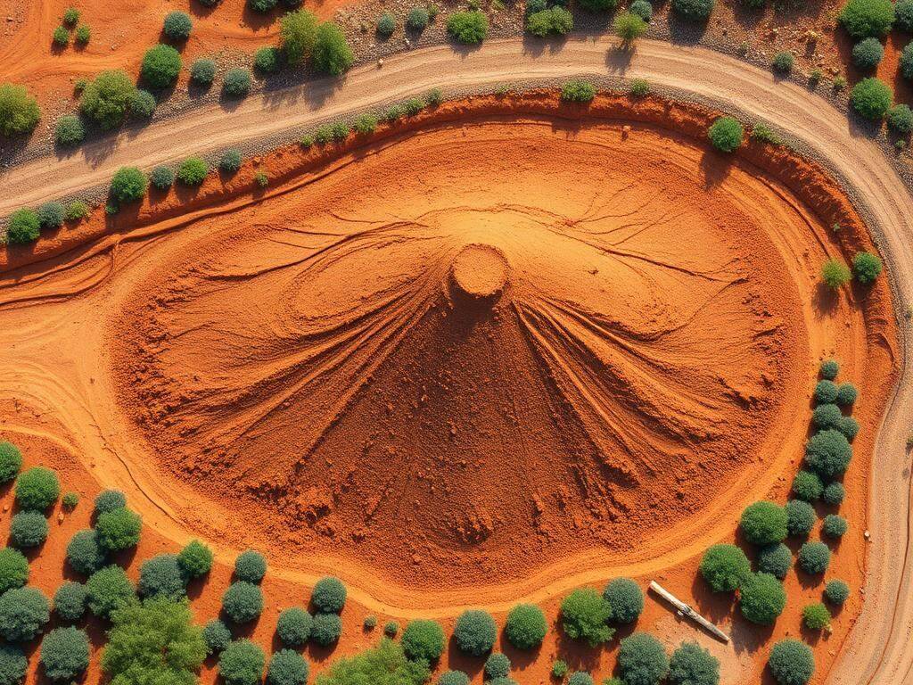Cut and fill earthwork volume calculation visualised on a DTM surface model